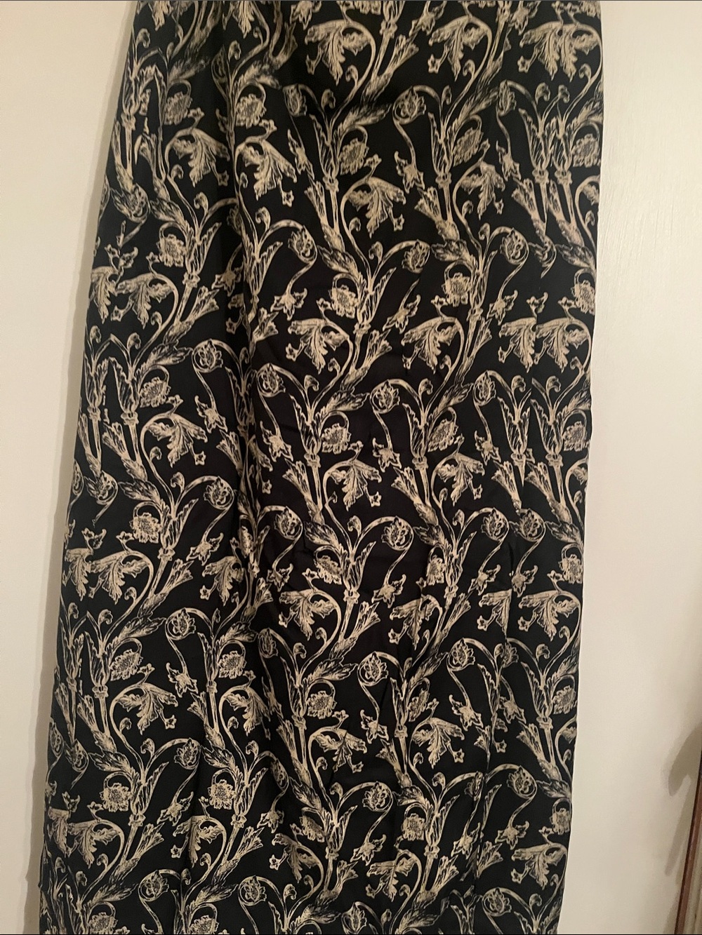 Talbots Black Shirt with Gold Floral Print